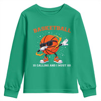 Funny Dabbing Basketball Is Calling And I Must Go Youth Sweatshirt Gift For Player - Wonder Print Shop