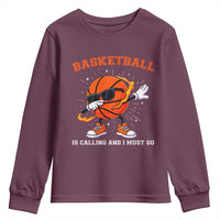 Funny Dabbing Basketball Is Calling And I Must Go Youth Sweatshirt Gift For Player - Wonder Print Shop