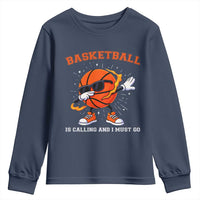 Funny Dabbing Basketball Is Calling And I Must Go Youth Sweatshirt Gift For Player - Wonder Print Shop