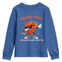 Funny Dabbing Basketball Is Calling And I Must Go Youth Sweatshirt Gift For Player - Wonder Print Shop