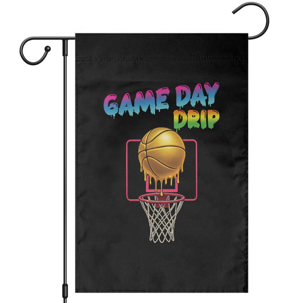 Game Day Drip Garden Flag Funny Basketball Lover Street Style Design - Wonder Print Shop
