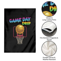 Game Day Drip Garden Flag Funny Basketball Lover Street Style Design - Wonder Print Shop