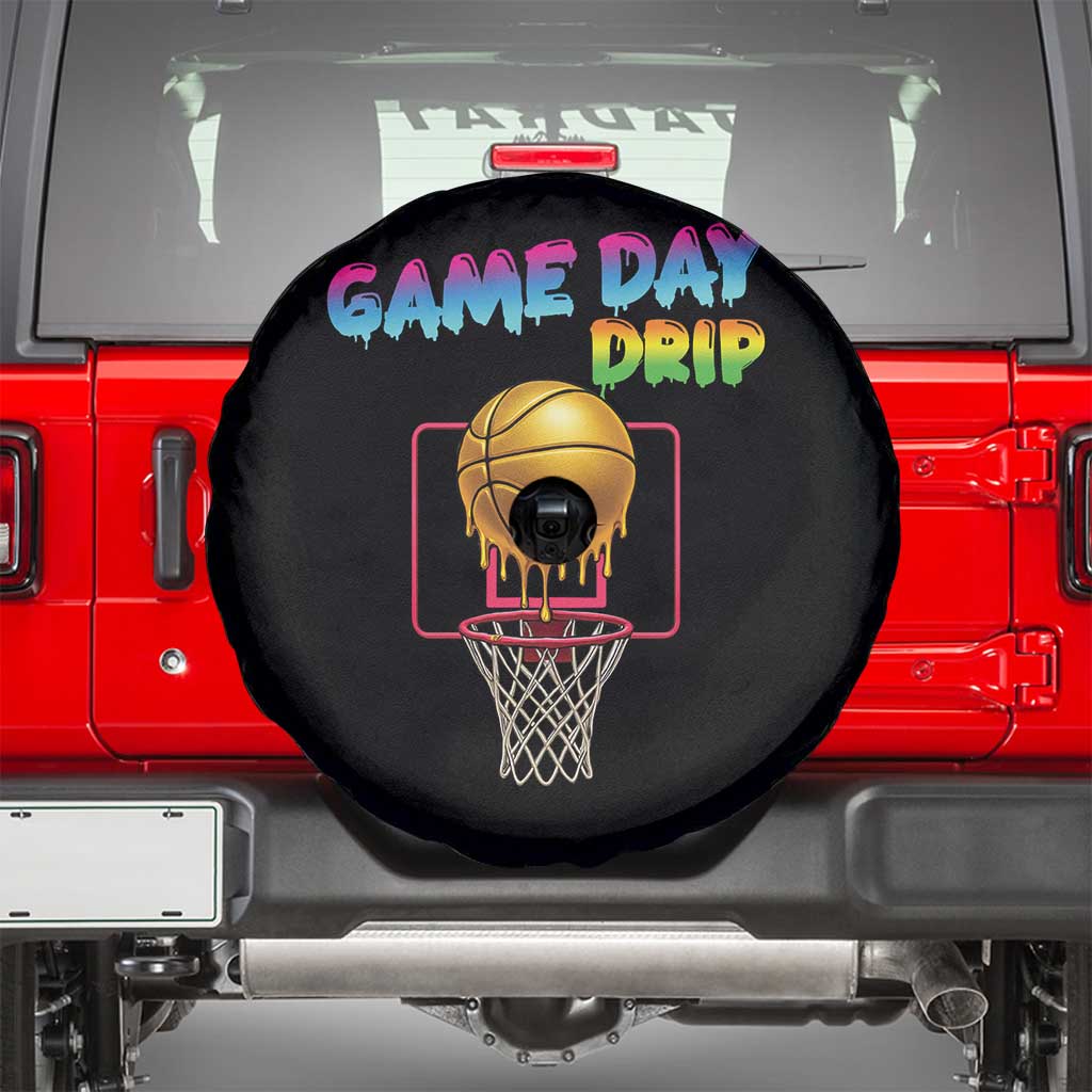 Game Day Drip Spare Tire Cover Funny Basketball Lover Street Style Design - Wonder Print Shop