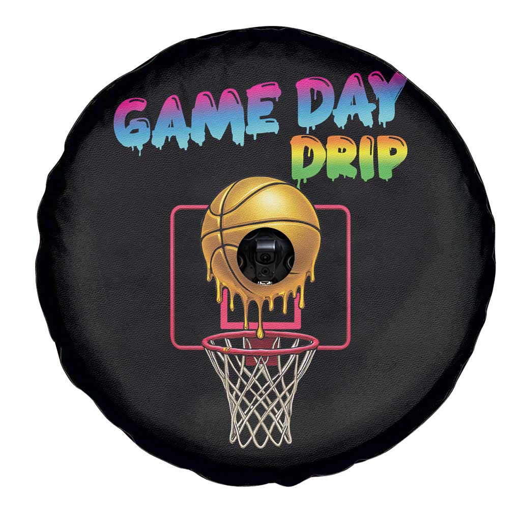 Game Day Drip Spare Tire Cover Funny Basketball Lover Street Style Design - Wonder Print Shop
