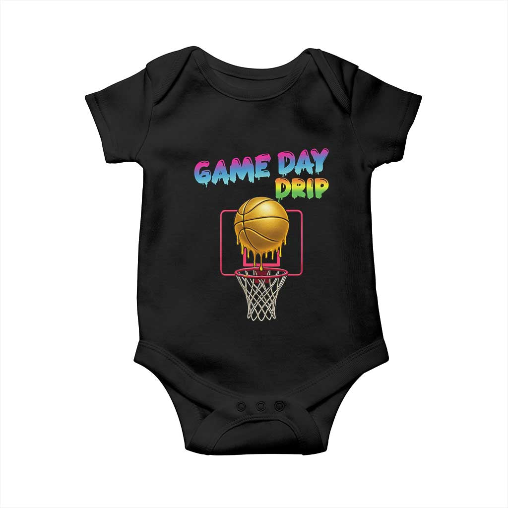Game Day Drip Baby Onesie Funny Basketball Lover Street Style Design - Wonder Print Shop