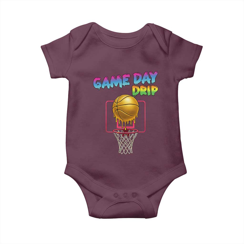 Game Day Drip Baby Onesie Funny Basketball Lover Street Style Design - Wonder Print Shop