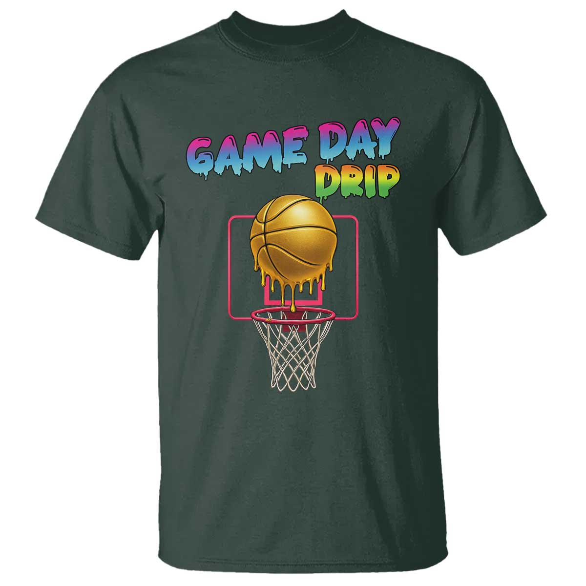 Game Day Drip T Shirt Funny Basketball Lover Street Style Design - Wonder Print Shop