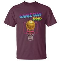 Game Day Drip T Shirt Funny Basketball Lover Street Style Design - Wonder Print Shop