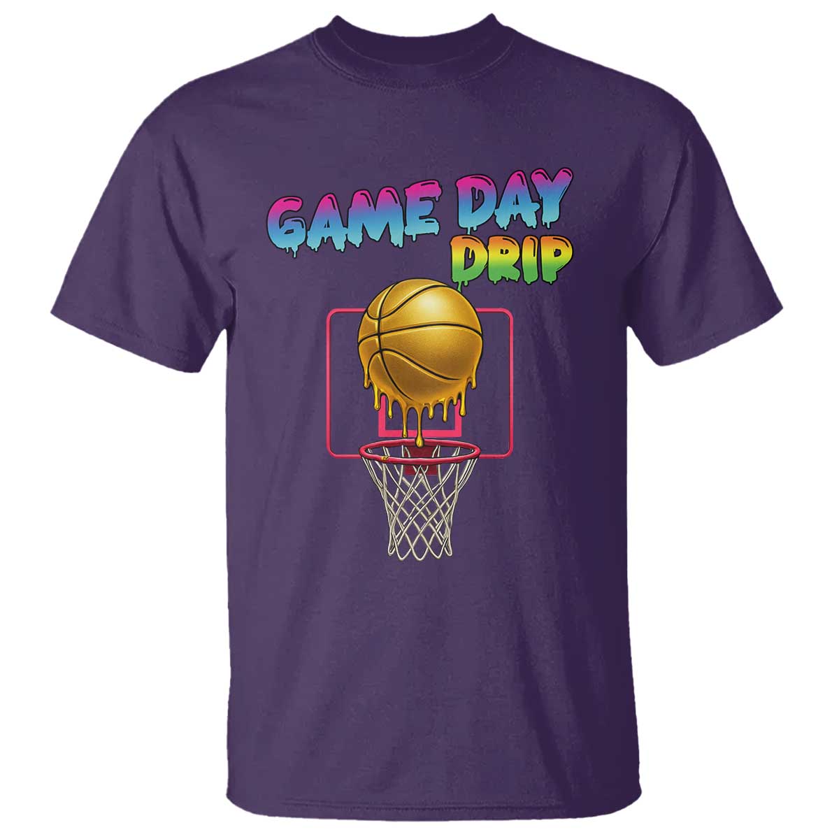 Game Day Drip T Shirt Funny Basketball Lover Street Style Design - Wonder Print Shop