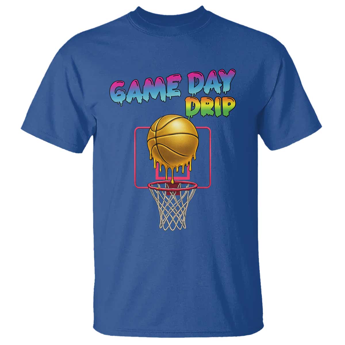 Game Day Drip T Shirt Funny Basketball Lover Street Style Design - Wonder Print Shop