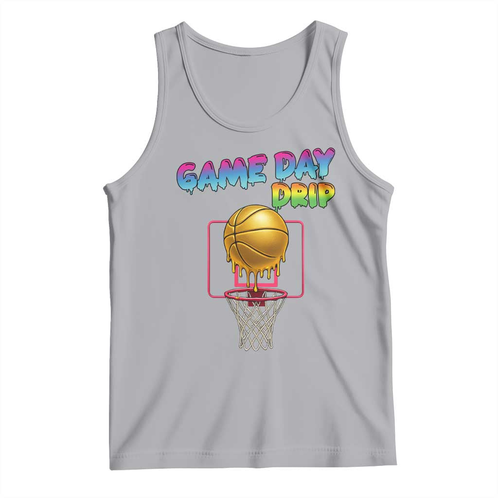 Game Day Drip Tank Top Funny Basketball Lover Street Style Design - Wonder Print Shop