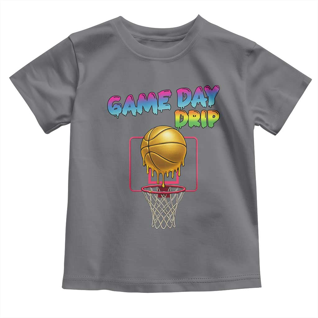 Game Day Drip Toddler T Shirt Funny Basketball Lover Street Style Design - Wonder Print Shop