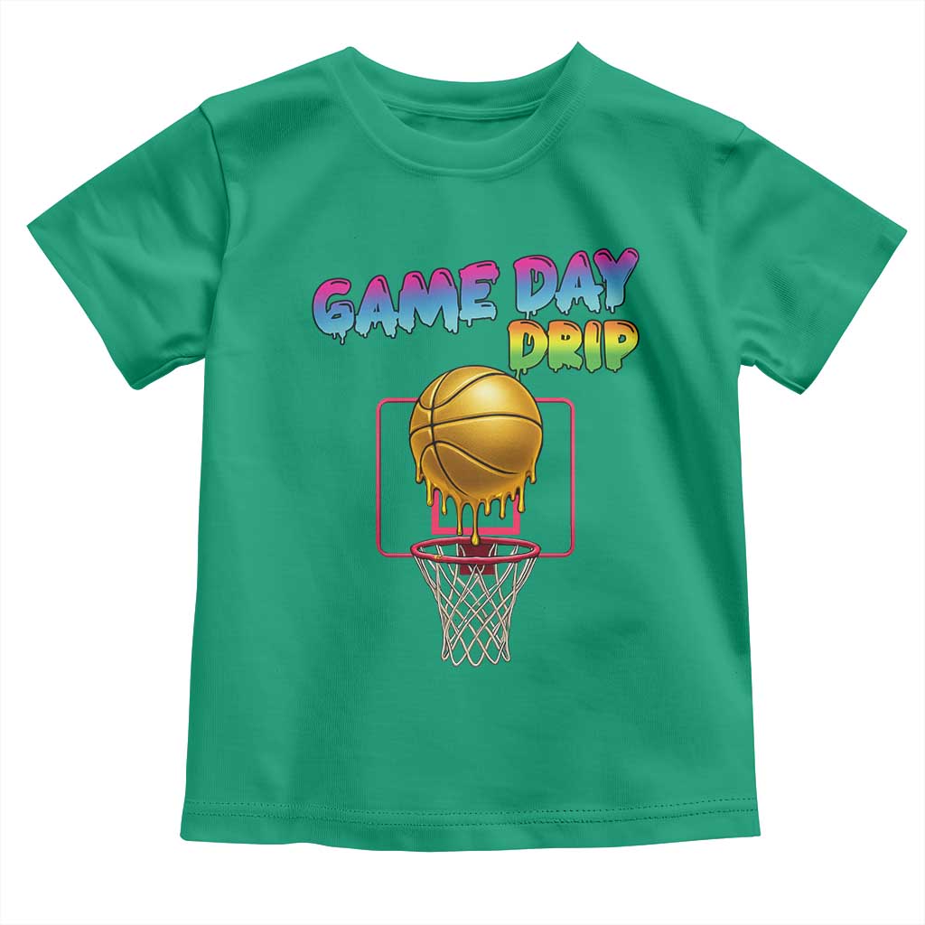 Game Day Drip Toddler T Shirt Funny Basketball Lover Street Style Design - Wonder Print Shop