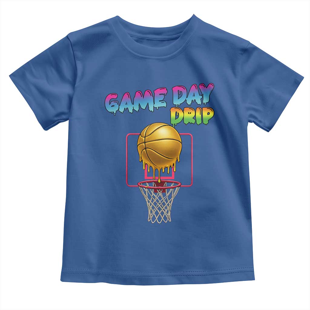Game Day Drip Toddler T Shirt Funny Basketball Lover Street Style Design - Wonder Print Shop