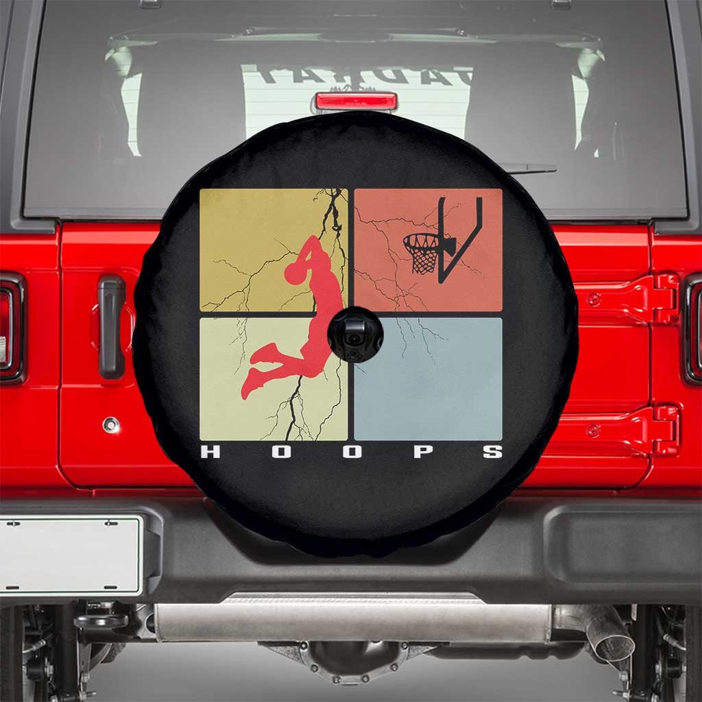 Hoops Life Spare Tire Cover Retro Basketball Dunk Silhouette - Wonder Print Shop