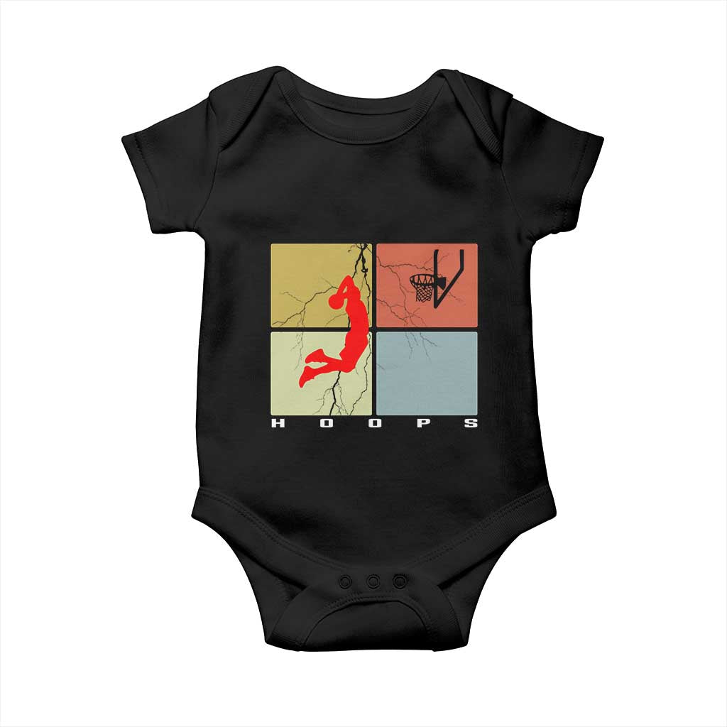 Hoops Life Baby Onesie Retro Basketball Dunk Silhouette - Wonder Print Shop
