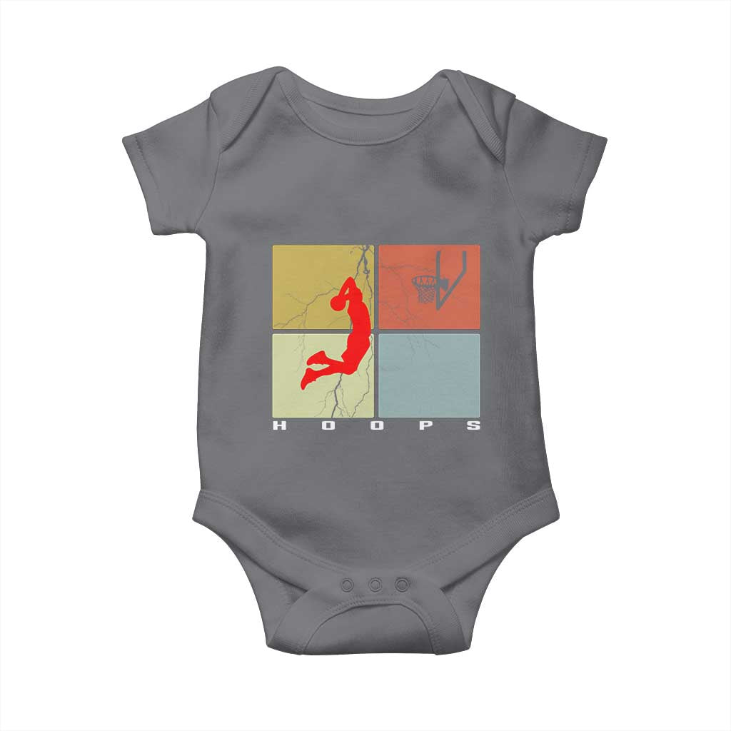 Hoops Life Baby Onesie Retro Basketball Dunk Silhouette - Wonder Print Shop