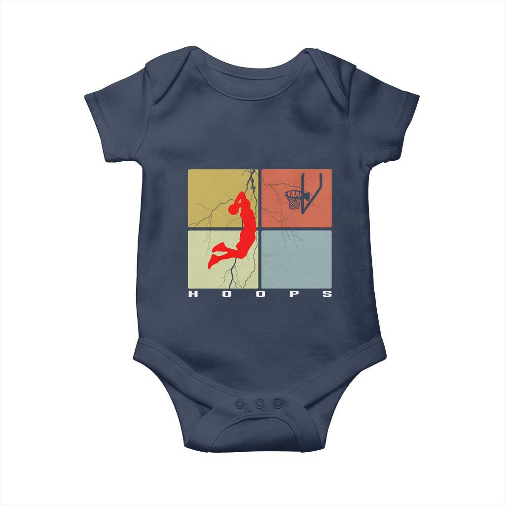 Hoops Life Baby Onesie Retro Basketball Dunk Silhouette - Wonder Print Shop