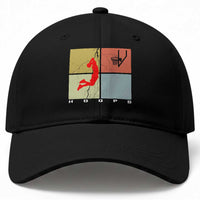 Hoops Life Baseball Cap Retro Basketball Dunk Silhouette