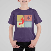 Hoops Life T Shirt For Kid Retro Basketball Dunk Silhouette - Wonder Print Shop