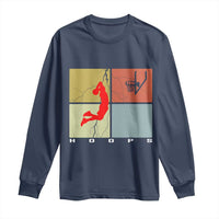 Hoops Life Long Sleeve Shirt Retro Basketball Dunk Silhouette - Wonder Print Shop
