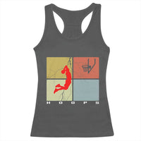 Hoops Life Racerback Tank Top Retro Basketball Dunk Silhouette - Wonder Print Shop