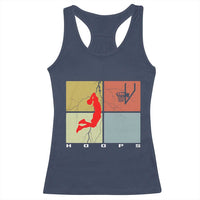 Hoops Life Racerback Tank Top Retro Basketball Dunk Silhouette - Wonder Print Shop