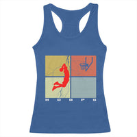 Hoops Life Racerback Tank Top Retro Basketball Dunk Silhouette - Wonder Print Shop