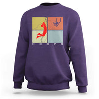 Hoops Life Sweatshirt Retro Basketball Dunk Silhouette - Wonder Print Shop