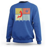 Hoops Life Sweatshirt Retro Basketball Dunk Silhouette - Wonder Print Shop