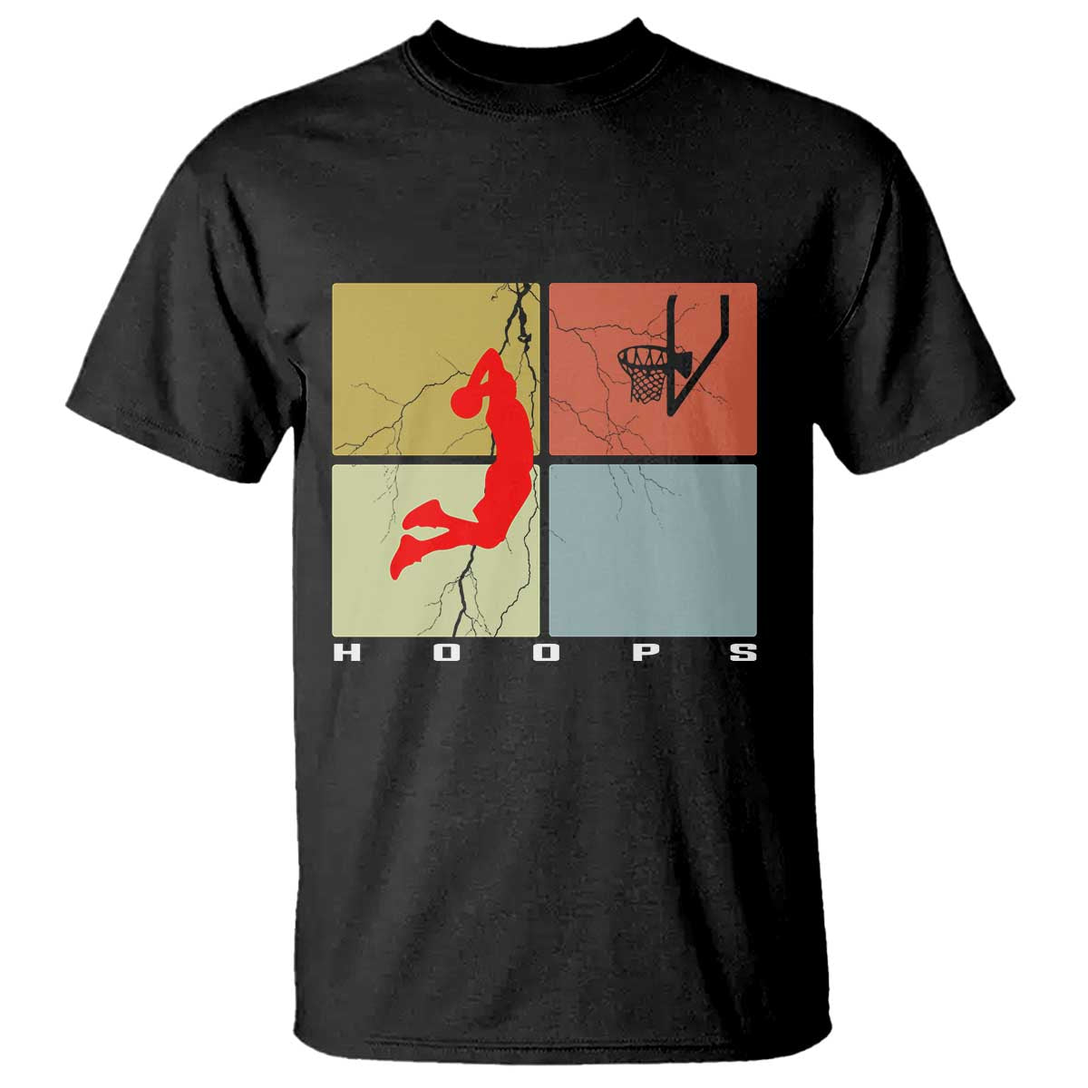 Hoops Life T Shirt Retro Basketball Dunk Silhouette - Wonder Print Shop