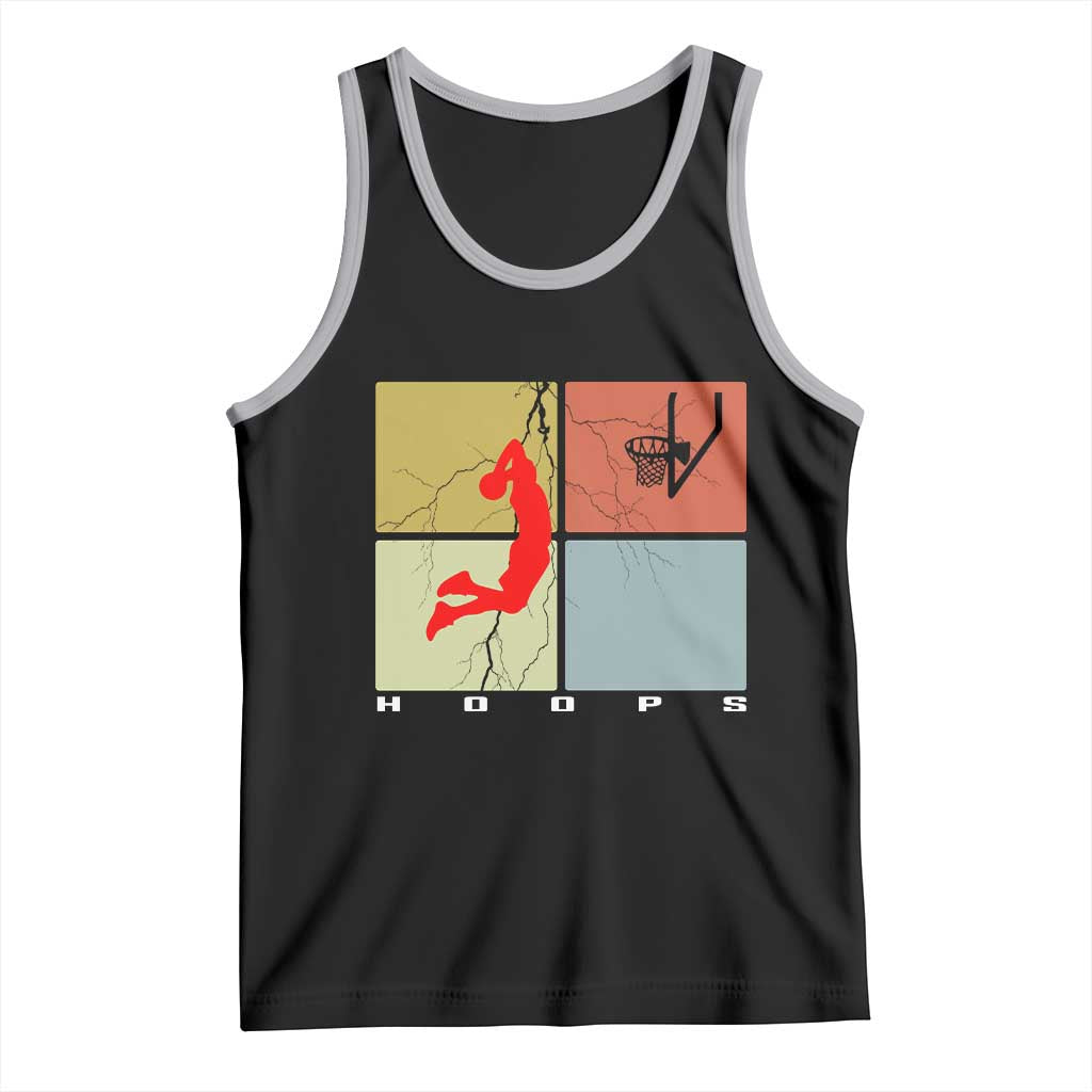 Hoops Life Tank Top Retro Basketball Dunk Silhouette - Wonder Print Shop