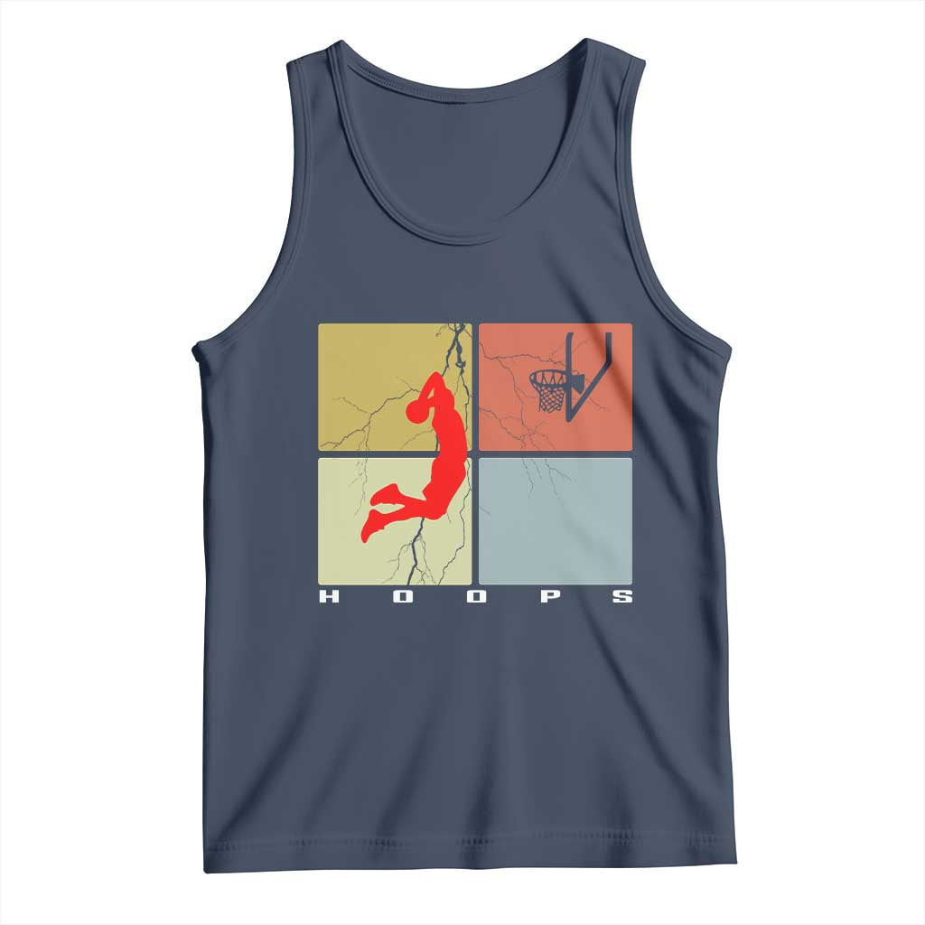 Hoops Life Tank Top Retro Basketball Dunk Silhouette - Wonder Print Shop