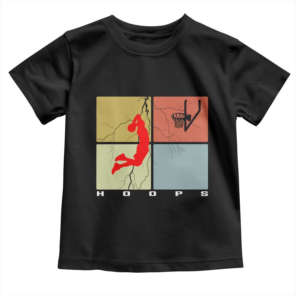 Hoops Life Toddler T Shirt Retro Basketball Dunk Silhouette - Wonder Print Shop