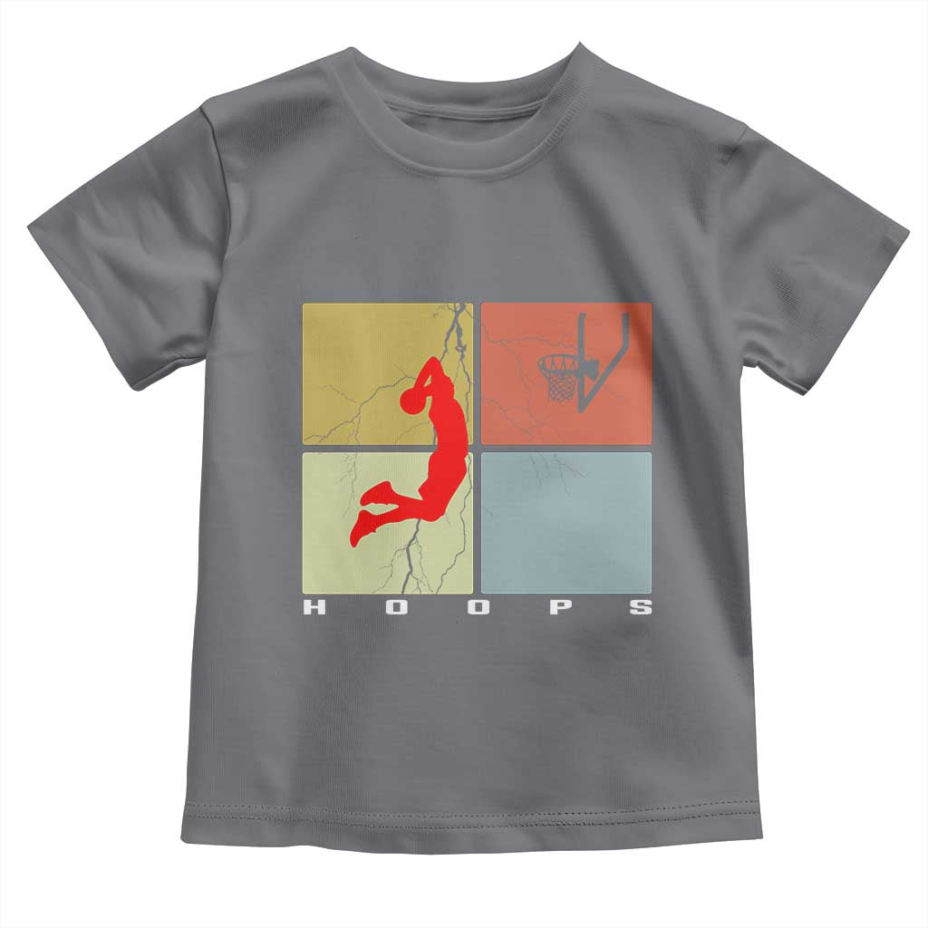 Hoops Life Toddler T Shirt Retro Basketball Dunk Silhouette - Wonder Print Shop