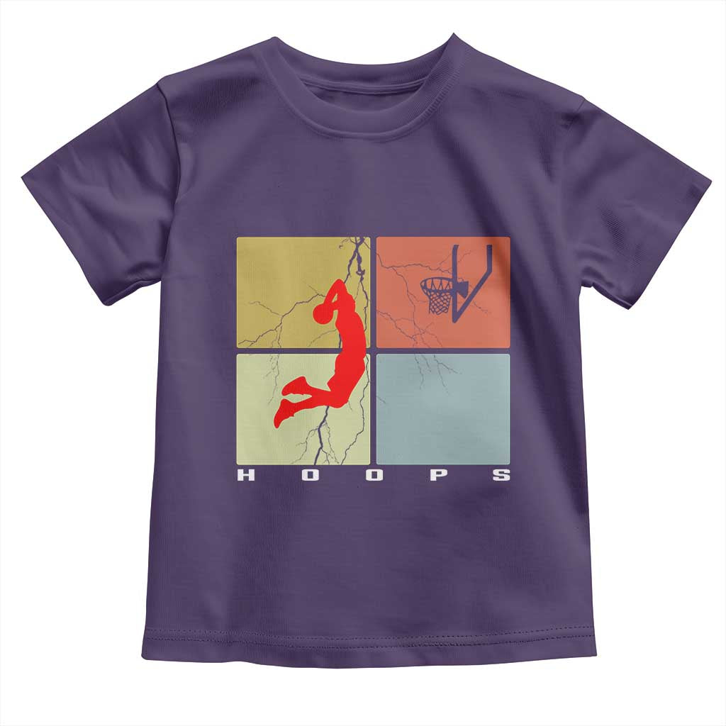 Hoops Life Toddler T Shirt Retro Basketball Dunk Silhouette - Wonder Print Shop