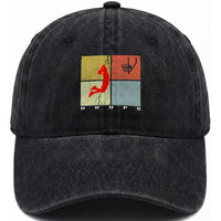 Hoops Life Washed Cotton Baseball Cap Retro Basketball Dunk Silhouette
