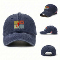 Hoops Life Washed Cotton Baseball Cap Retro Basketball Dunk Silhouette