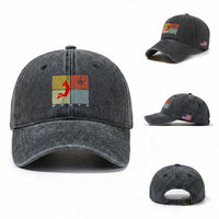 Hoops Life Washed Cotton Baseball Cap Retro Basketball Dunk Silhouette