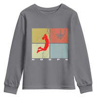 Hoops Life Youth Sweatshirt Retro Basketball Dunk Silhouette - Wonder Print Shop