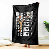 Christian Basketball Lover Throw Blanket He Is Rizzin Funny Gift - Wonder Print Shop
