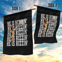 Christian Basketball Lover Garden Flag He Is Rizzin Funny Gift - Wonder Print Shop