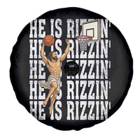 Christian Basketball Lover Spare Tire Cover He Is Rizzin Funny Gift - Wonder Print Shop