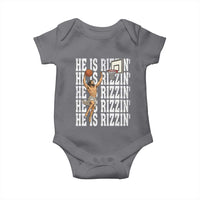 Christian Basketball Lover Baby Onesie He Is Rizzin Funny Gift - Wonder Print Shop