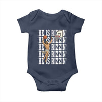 Christian Basketball Lover Baby Onesie He Is Rizzin Funny Gift - Wonder Print Shop