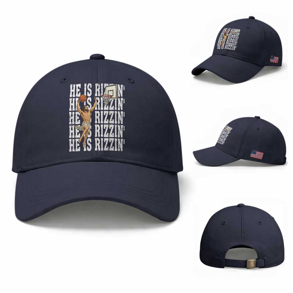 Christian Basketball Lover Baseball Cap He Is Rizzin Funny Gift