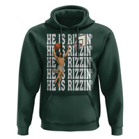 Christian Basketball Lover Hoodie He Is Rizzin Funny Gift - Wonder Print Shop