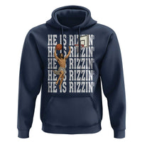 Christian Basketball Lover Hoodie He Is Rizzin Funny Gift - Wonder Print Shop