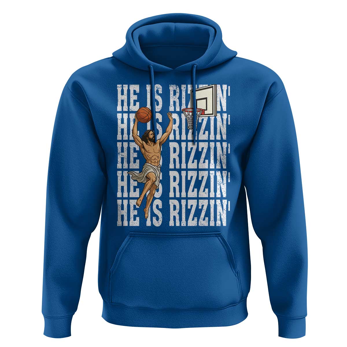Christian Basketball Lover Hoodie He Is Rizzin Funny Gift - Wonder Print Shop