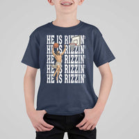 Christian Basketball Lover T Shirt For Kid He Is Rizzin Funny Gift - Wonder Print Shop
